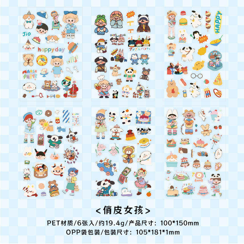 Cross-border exclusive for new products, cute elves, cute cartoon handbook stickers, children's handbook materials, creative stickers, wholesale